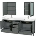 thumbnail image 7 of Wyndham Collection WCS141480DGYWCUNSMED Sheffield 80" Free Standing Double Basin Vanity, 7 of 7