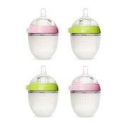 Comotomo Natural Feel 5 oz Baby Bottle - 4 Pack 2 Pink 2 Green New!