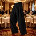 thumbnail image 6 of SAWOBUUN Men's Pleated Dress Pants Wide Leg Trousers Loose Fit Straight Leg Casual Slacks for Business with Pockets, 6 of 6