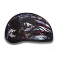 thumbnail image 5 of Daytona Helmets D6-USA ‘Skull Cap’ with USA Flag and Eagle Half Face Helmet Black, 5 of 6