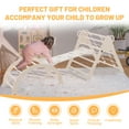 thumbnail image 5 of Foldable Triangle Ladder, Toddler Indoor Gym Playset,Pikler Climber with Ramp Sliding or Climbing, Sturdy Wooden Montessori Climbing Set for Toddlers 1-6 Years, 5 of 6
