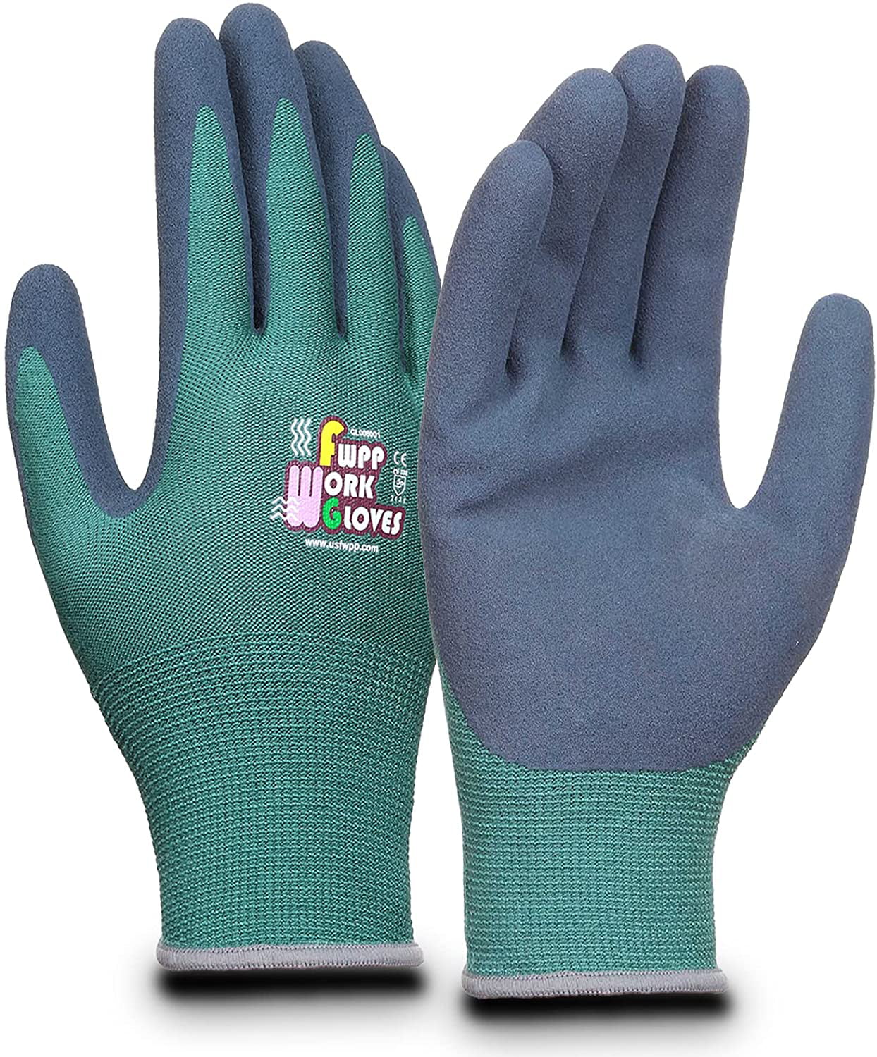 24 x Latex Coated Multi Purpose Grip Gardening Gloves Builders Rubber Gloves 