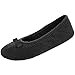 thumbnail image 3 of Isotoner Women's Chevron Microterry Ballerina - Breathable, Chic Bow, Secure Fit, Machine Washable, 3 of 4
