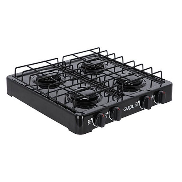 Parrilla de GAS Garell PM4QC-N 4 quemadores COMPACTA COLOR NEGRA