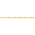 thumbnail image 2 of 14K Yellow Gold 24in 3.3mm Paperclip Chain with Lobster Clasp, 2 of 4