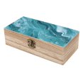 thumbnail image 6 of 7.9×2.3 In Wooden Boxes Durable Easy To Use Dustproof Prevent Slippery Delicate And Cabinet Teal Marble_3, 6 of 8
