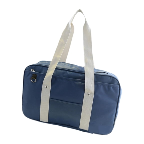 Milageto JK Uniform Bag Casual with Zipper Stylish Large Capacity for Cosplay Handbag Blue