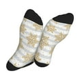 thumbnail image 5 of Vsdgher Gold Snowflake Unisex Crew Socks Lightweight Breathable Ventilation Ankle Socks, Mid-calf socks for Daily, 5 of 7