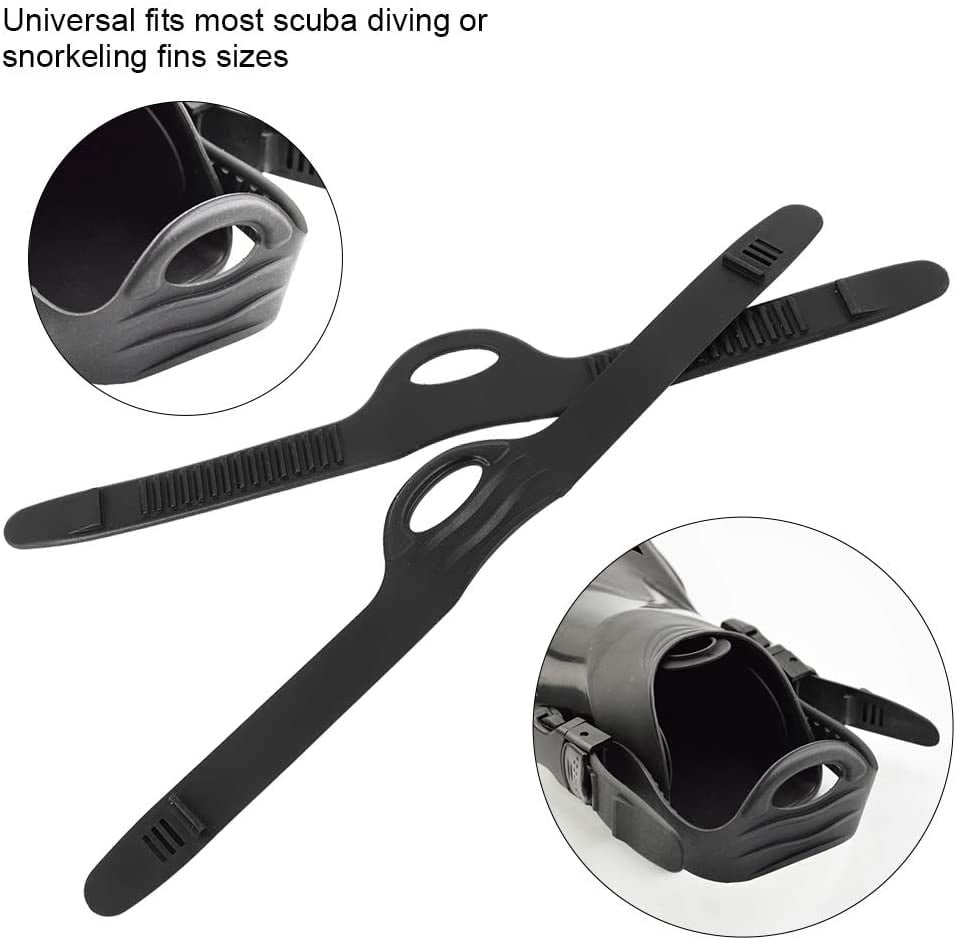 ABPETE Adjustable Rubber Fin Straps,Quick-Release Dive & Swim Flipper Accessories with Secure Fit for Snorkeling, Freediving & Pool Training​