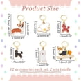 thumbnail image 2 of 12Pcs 6 Style Alloy Enamel Dog Charms Locking Stitch Markers with Gold Tone 304 Stainless Steel Leverback Earring Findings Mixed Color 3.7~4.5cm, 2 of 6