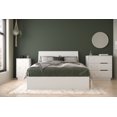 thumbnail image 1 of Nexera 4-Piece Bedroom Set With Bed Frame, Headboard, Nightstand & Dresser In Full|White, 1 of 10