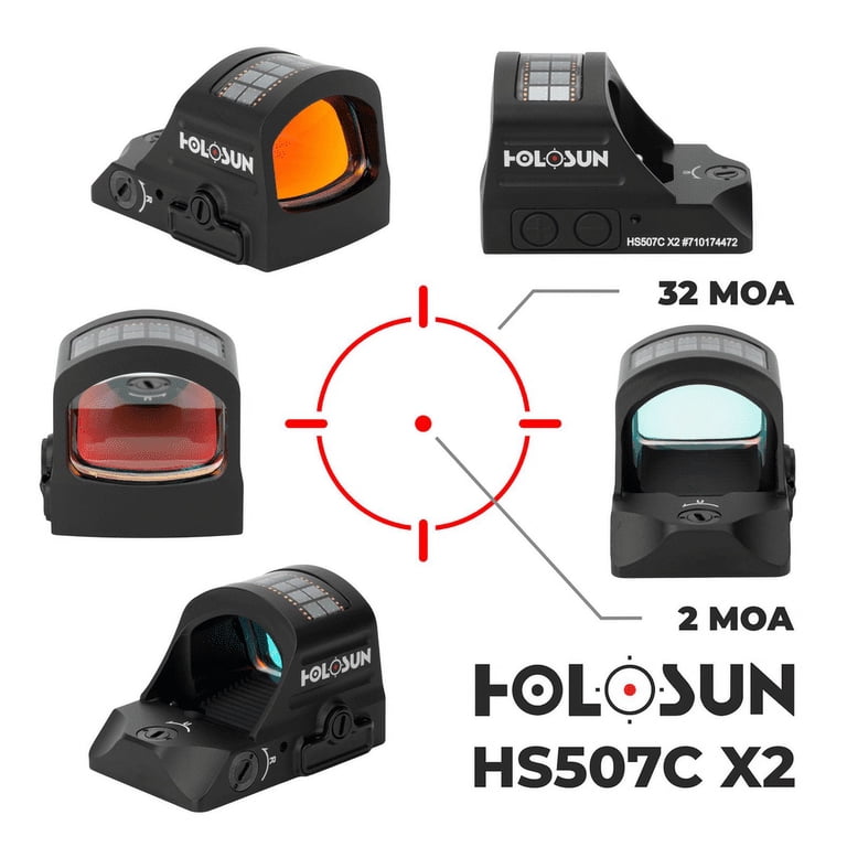 Holosun HS507C X2 Open Reflex Optical Red Dot with Extended Eye