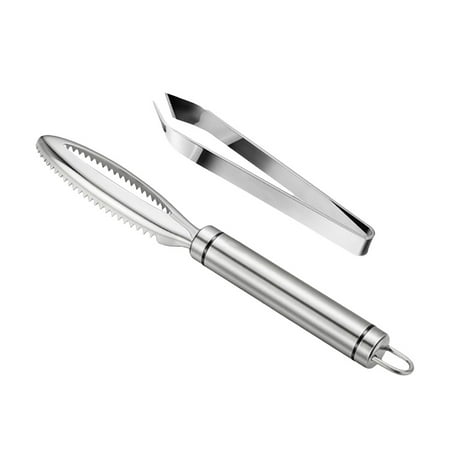 

Labakihah Kitchen Fish Tweezer Graters Stainless Scraping And Brush Steel Skin Fast Scale Kitchen，Dining & Bar Cooking Utensils planer scraper