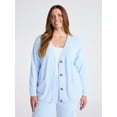 thumbnail image 2 of Joyspun Women's Fuzzy Front Pocket Cardigan, Sizes XS-3X, 2 of 5