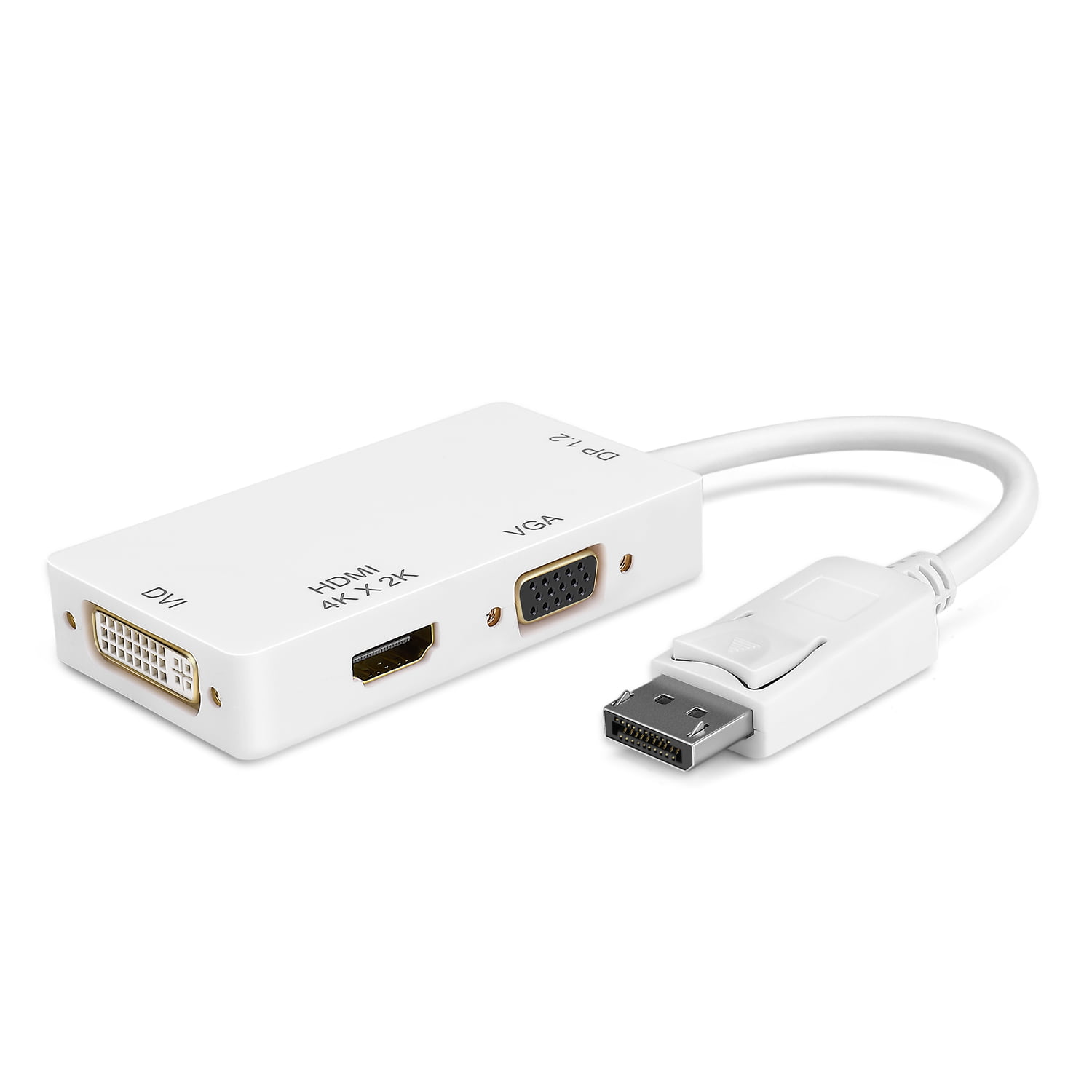 3 in 1 Displayport DP Male To Female HDMI DVI VGA Adapter Converter Cable Cord