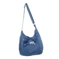thumbnail image 4 of Bolso de hombro de mezclilla, informal, con correa ajustable para el hombro, ligero, para viaje Azul claro, 4 of 9
