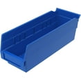 thumbnail image 5 of Akro-Mils Shelf Bins 30120 Plastic Organizer for Home and Office, 12"x4"x4", Blue, 24-Pack, 5 of 12