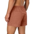 thumbnail image 5 of Jinhomg Cotton Linen Shorts for Men Casual Summer Drawstring Shorts Loose Lightweight Breathable Vacation Beach Shorts with Pockets Watermelon Red,M, 5 of 7