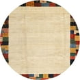 thumbnail image 1 of Ahgly Company Indoor Round Contemporary Sun Yellow Solid Area Rugs, 4' Round, 1 of 6