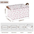 thumbnail image 7 of Yayeee Foldable Storage Basket for Shelves Set of 2 Waterproof Cloth Bins with Handles, Pink Polka Dots, 7 of 7