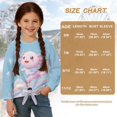 thumbnail image 7 of Xixirimido Axolotl Floral Balloon Blue Print Girls Casual Tunic Tops Knot Front Long Sleeve Loose Soft Blouse T-Shirt Cute Graphic Girls Shirts, Size 5-6, 7 of 7
