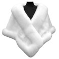 thumbnail image 2 of tasrioml Thickened Warm Solid Color Fluffy Cape Coat Women Winter Faux Mink Fox Fur Shawl, 2 of 8