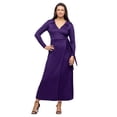 thumbnail image 3 of Women's 24Seven Comfort Apparel Comfortable Collared Wrap Maxi Dress Color: Mocha Size: MEDIUM, 3 of 4