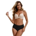 thumbnail image 4 of Unique Bargains Women's Mid-Waisted Elastic Waistband Full Coverage Briefs L Black, 4 of 6