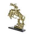 thumbnail image 4 of Western Cowboy Knight Horse Statue Ornament de mesa Creative Resin Figurina decorativa para de escritorio Decoración del hogar, 4 of 9