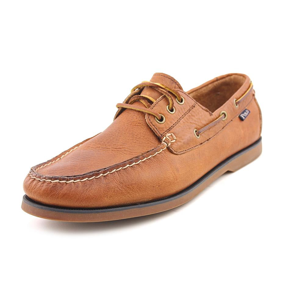 Polo Ralph Lauren Mens Bienne Boat Shoe 7.5 Tan Tumbled Leather ...