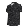 thumbnail image 2 of Balery Spider Web Black Printed Men’s Short Sleeve Polo Shirt, Midweight Men's Shirt,Golf Polo shirts -Medium, 2 of 9