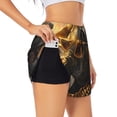 thumbnail image 3 of Lsque Cool Sunglasses Elephant Art Printed Women's Running Shorts with Liner Pockets,Elastic Quick Dry Workout Athletic Gym Yoga Shorts,Womens High Waist Shorts-Medium, 3 of 9