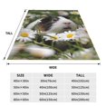 thumbnail image 3 of Fotbe Daisy Guinea Pig Manta de Franela Acolchonada con Estampado, Súper Suave y Esponjosa, Extra Grande para Sofá, Cama, Uso Todo el Año-40"x30", 3 of 7