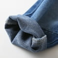thumbnail image 7 of Toddler Boys Ripped Jeans Casual Demin Pants Elastic Waist Cinched Bottom Jean Trousers with Pocket Loungewear Dark Blue,6-7 Years, 7 of 7