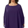 thumbnail image 4 of FASHIONWT Women Elegant 3/4 Sleeve Summer Midi Chiffon Dress, 4 of 5