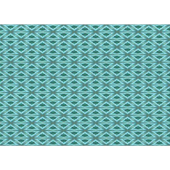 Ahgly Company Machine Washable Indoor Rectangle Transitional Aquamarine Stone Green Area Rugs, 5' x 8'