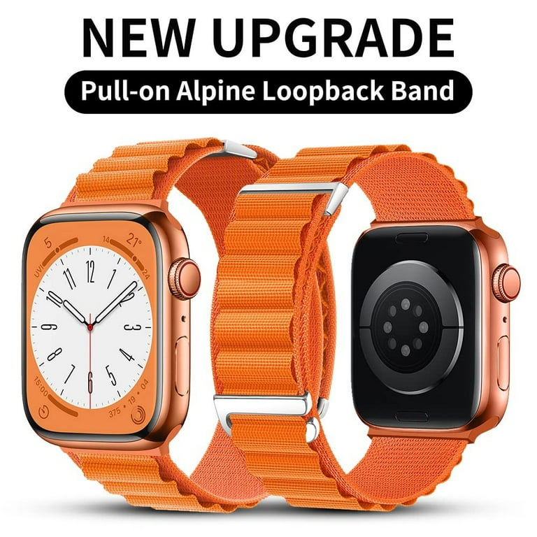  Alpine Loop Compatible With Apple Watch Band 49mm 45mm 44mm  42mm 41mm 40mm 38mm, Women Men Nylon Sport Solo Loop Rugged Wristband with  G‑Hook for iWatch Ultra Series 8 7 6