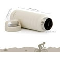 thumbnail image 4 of GrandTies 2 Lids Sports Stainless Steel Water Bottles - Ivory, 4 of 9