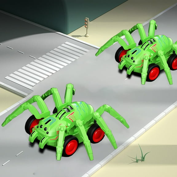 syligr Mechanical Spider Stunt Car for Kids, Inertia Powered Crawling Toy Vehicle Climbs Over Obstacles, All Terrain Robotic Racer for Kids, Halloween Birthday Gift for Boys Girls Age 5-12