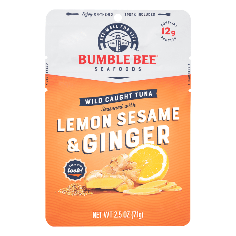 Photo 1 of 12 PACK OF Bumble Bee Lemon Sesame Ginger Seasoned Tuna, 2.5 oz Pouch BEST BY AUG 2024