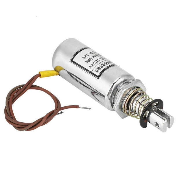 Electroimán De Solenoide CC De CC Tipo Push-pull Cilíndrico Para Automatización Industrial MQ8-Z12B 9.8N 24VDC
