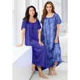 thumbnail image 4 of Only Necessities Plus Size 2-Pack Long Silky Gown, 4 of 6