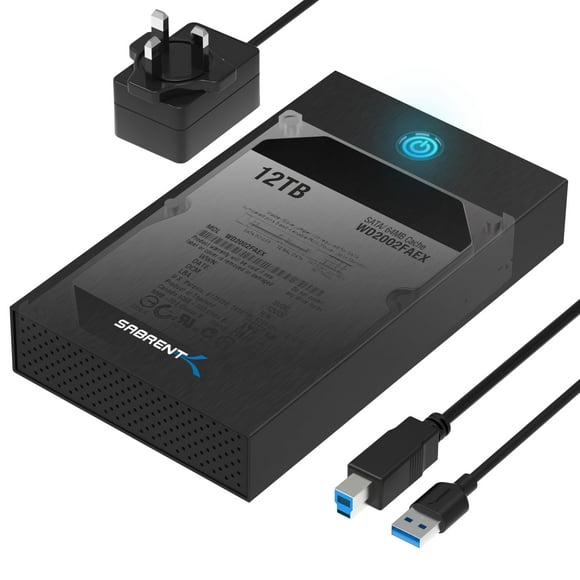 Carcasa de disco duro SABRENT USB 3.0 para SATA de 2,5» y 3,5»