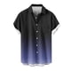thumbnail image 5 of Blusa y camisa de manga corta con cuello vuelto para hombre, blusa informal de moda con cuello vuelto, estampado degradado, camisa de manga corta con botones, blusa de poliéster para hombre, 5 of 6