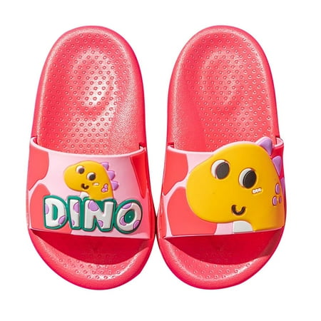 

Binmer Cartoon Dinosaur Boys Girls Non-Slip Home Bathing Beach Sandals Slippers Shoes