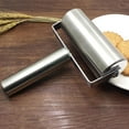 thumbnail image 3 of Stainless Steel Roller Non-Stick Rolling Pin with Handle Pastry Making Bakery Kitchen Utensils Tool - 5.3 inch Roller, 3 of 7