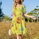 thumbnail image 4 of Vestido de manga corta con helado de fresa, ropa elegante para mujer, vestidos sueltos, vestidos de estilo coreano, vestidos de lujo., 4 of 7