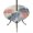 Red, Blue, Beige, variant on Round Outdoor Tablecloth with Umbrella Hole and Zipper, Teal Grey Palm Leaves Tablecloth with Elastic Waterproof, Summer Botanical Tropical Leaf Patio Table Covers for 55" - 60" Picnic Pool Tables