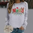 thumbnail image 2 of FYEGRE Chandail Sans Capuche pour Femmes, Col Rond, Manches Longues, Doux, Décontracté, Athlétique, Confortable, pour les Vacances, Gris, TG, 2 of 4