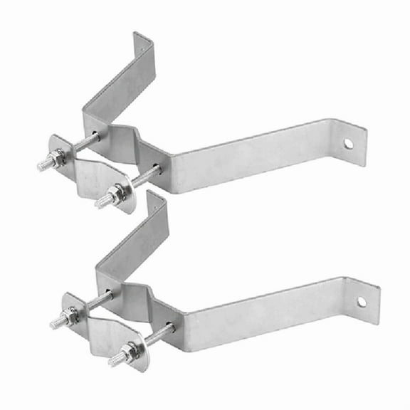 Heavy-Duty Double Wall Mount for TV Antenna Mast with Brackets & Lag Bolts